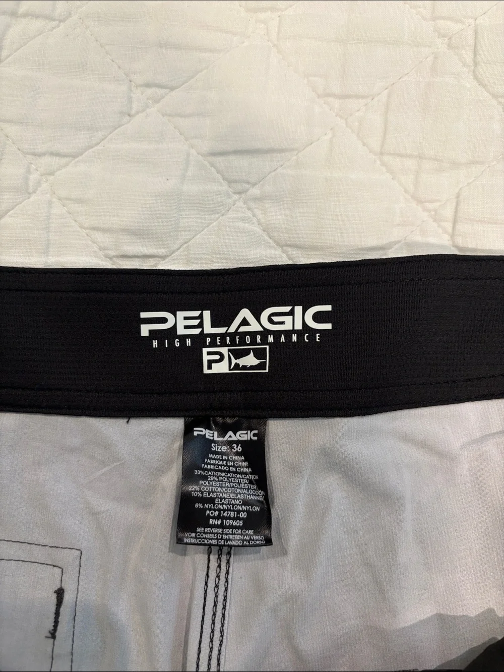 Pelagic Men’s Gray & Charcoal Striped Swim Board Shorts
